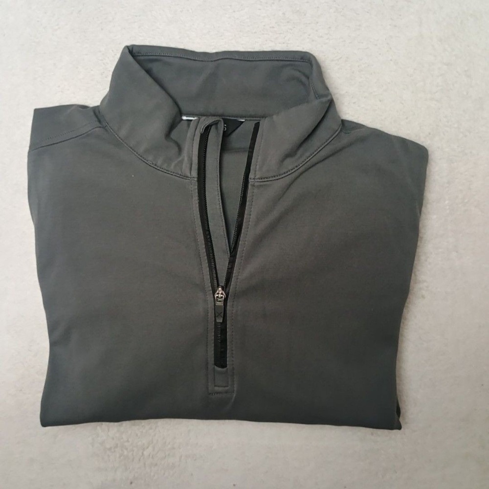 CUTS Pullover Mens XL Gray 1/4 Zip Mock Neck Lightweight Stretch Golf MK10341N